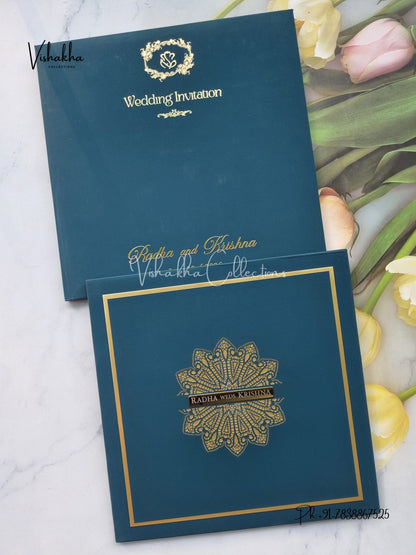 Hindu Muslim Christian Sikh Padded invitation Cards SN-159