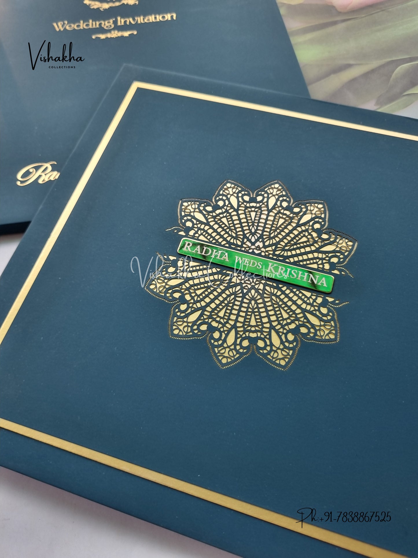 Hindu Muslim Christian Sikh Padded invitation Cards SN-159