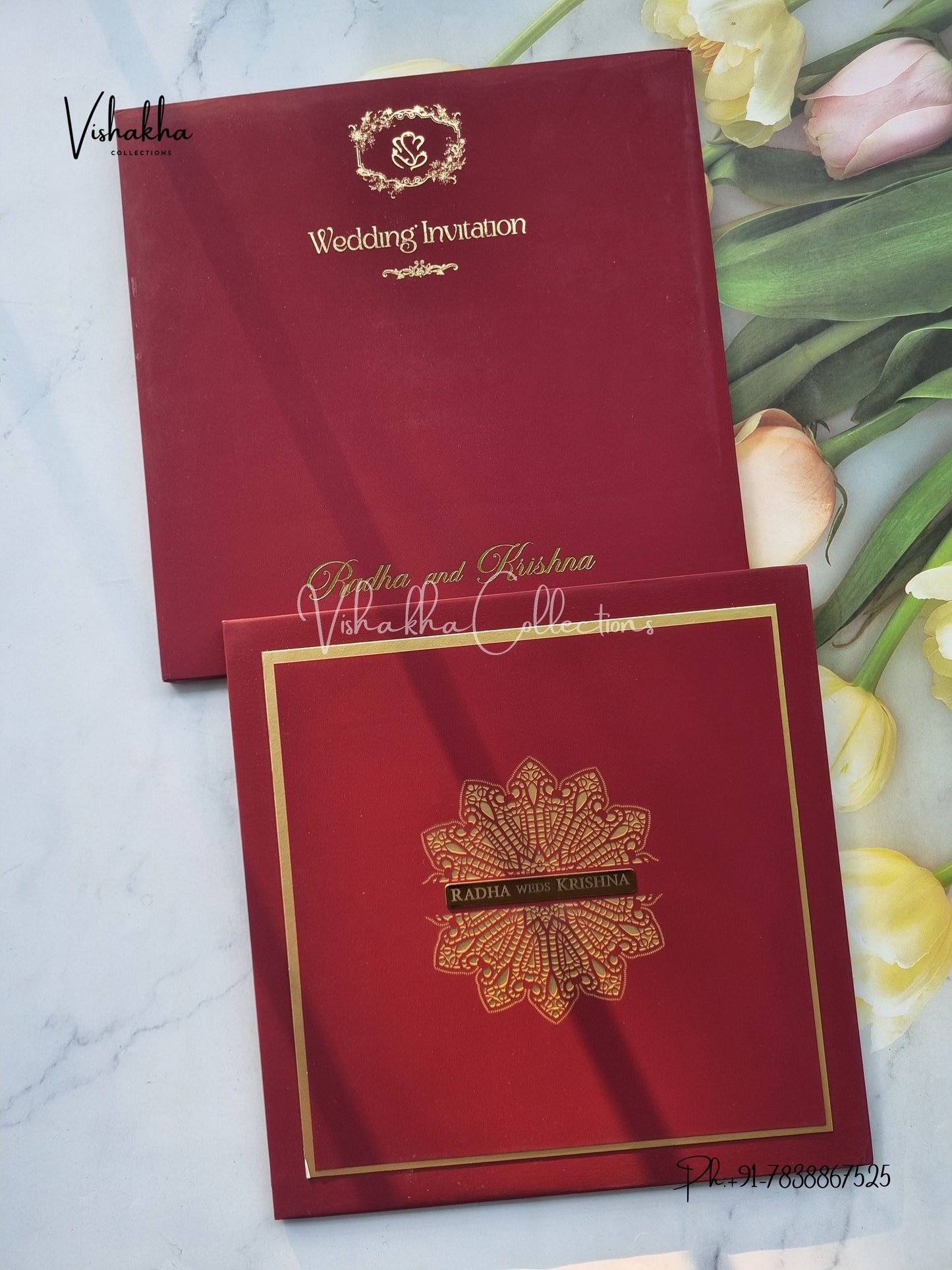 Hindu Muslim Christian Sikh Padded invitation Cards SN-160