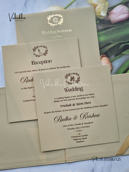 Hindu Muslim Christian Sikh Padded invitation Cards SN-162