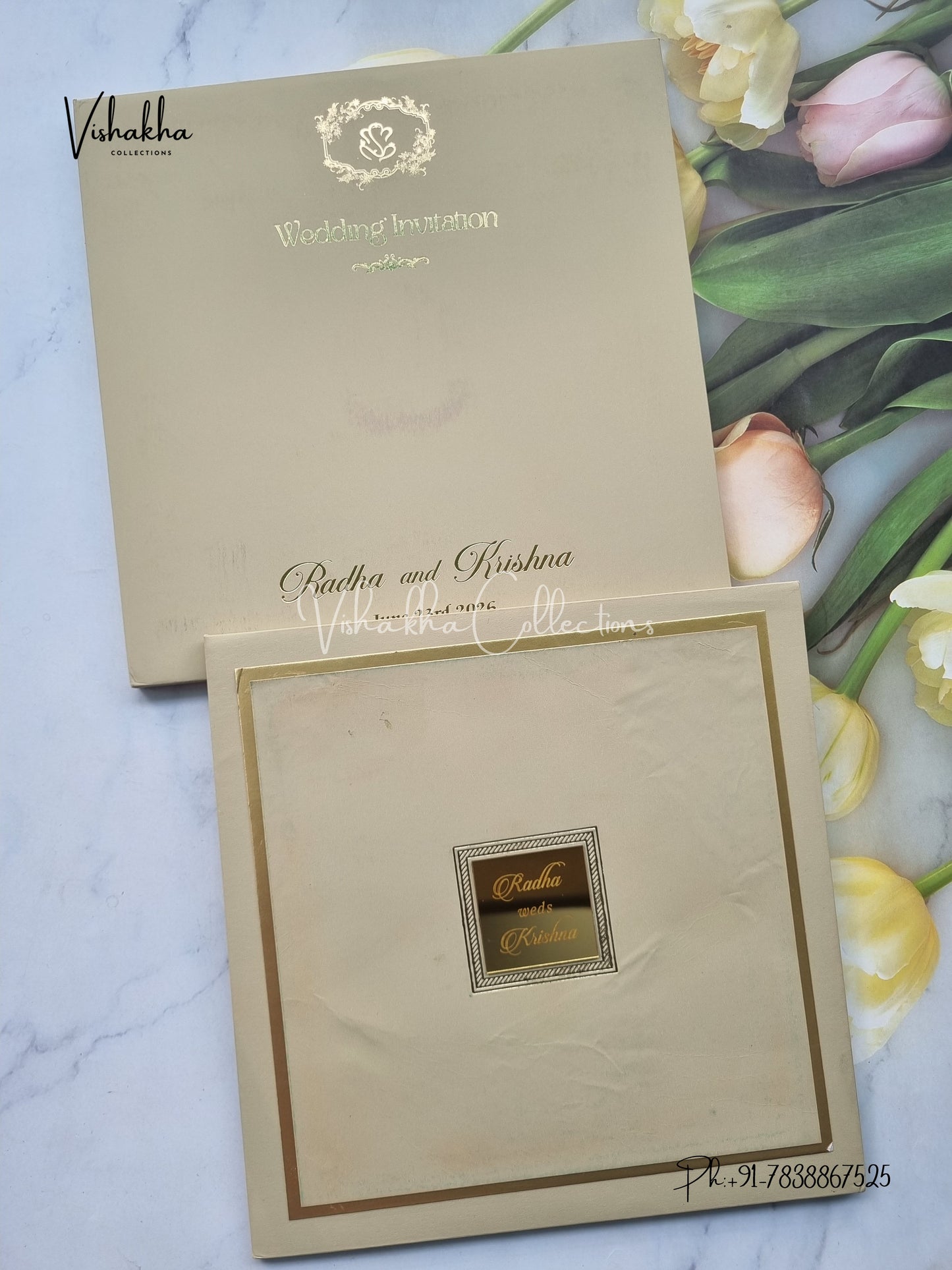 Hindu Muslim Christian Sikh Padded invitation Cards SN-166