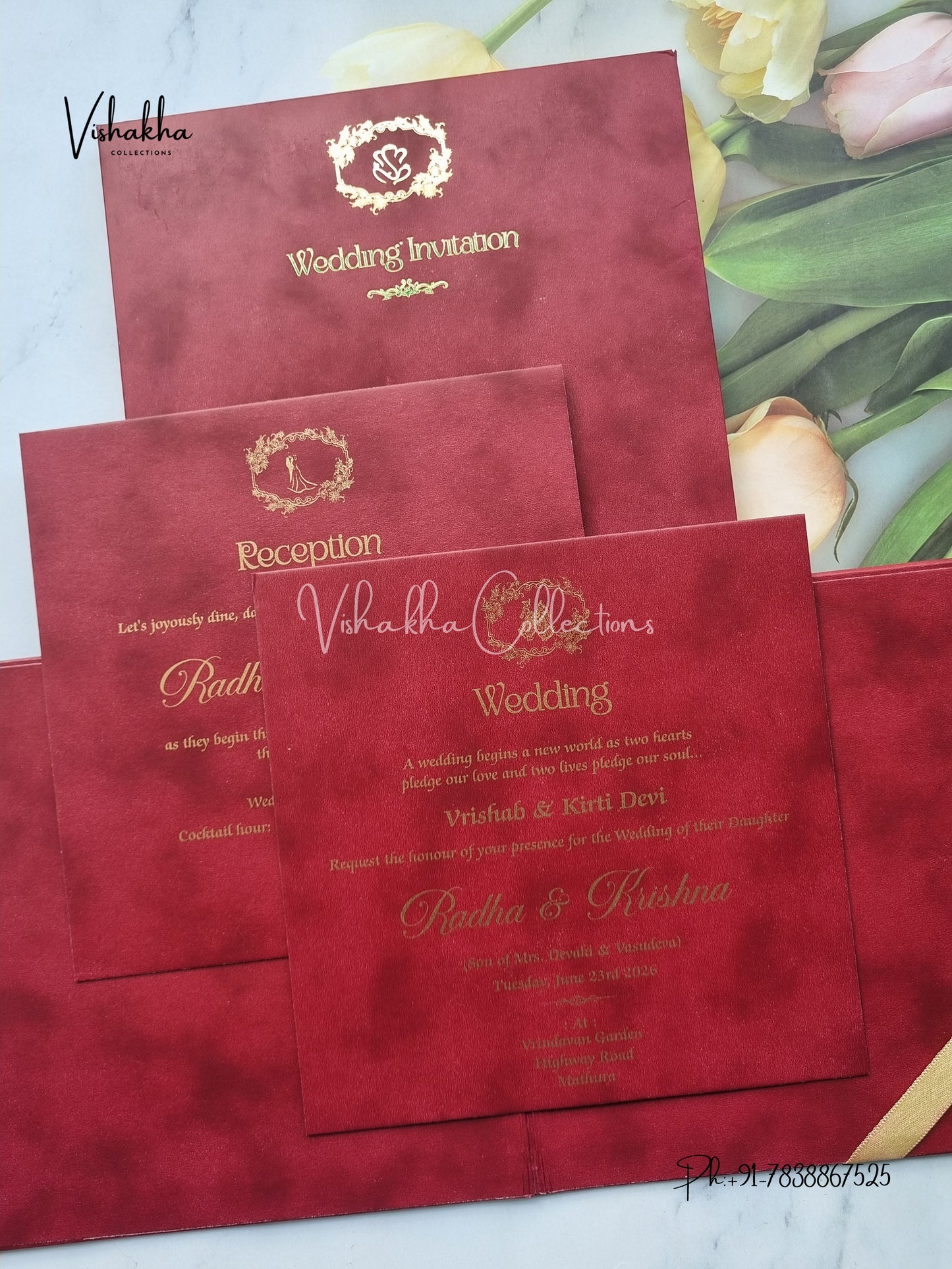 Hathi Hindu Sikh Padded invitation Cards SN-167