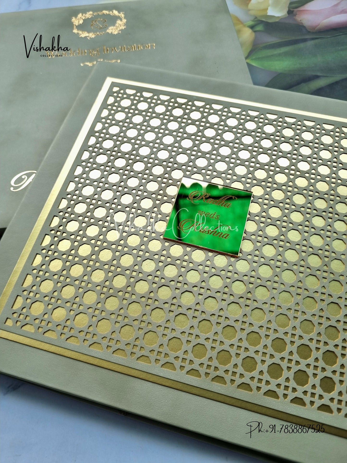 Hindu Muslim Christian Sikh Padded invitation Cards SN-169