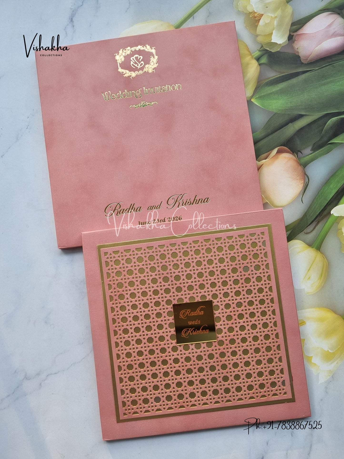 Hindu Muslim Christian Sikh Padded invitation Cards SN-170