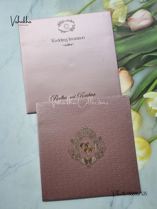 Semi Box Hindu Muslim Christian Sikh Colored invitation Cards SN-25