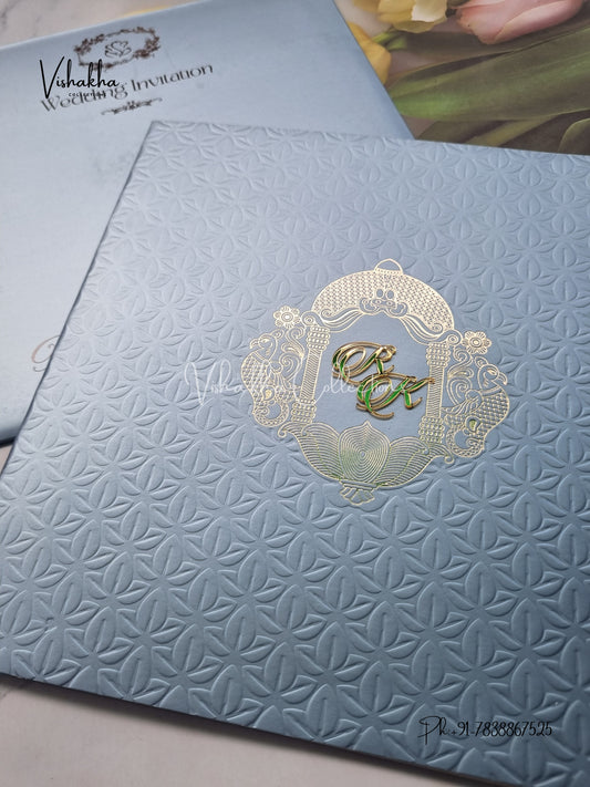 Semi Box Hindu Muslim Christian Sikh Colored invitation Cards SN-26