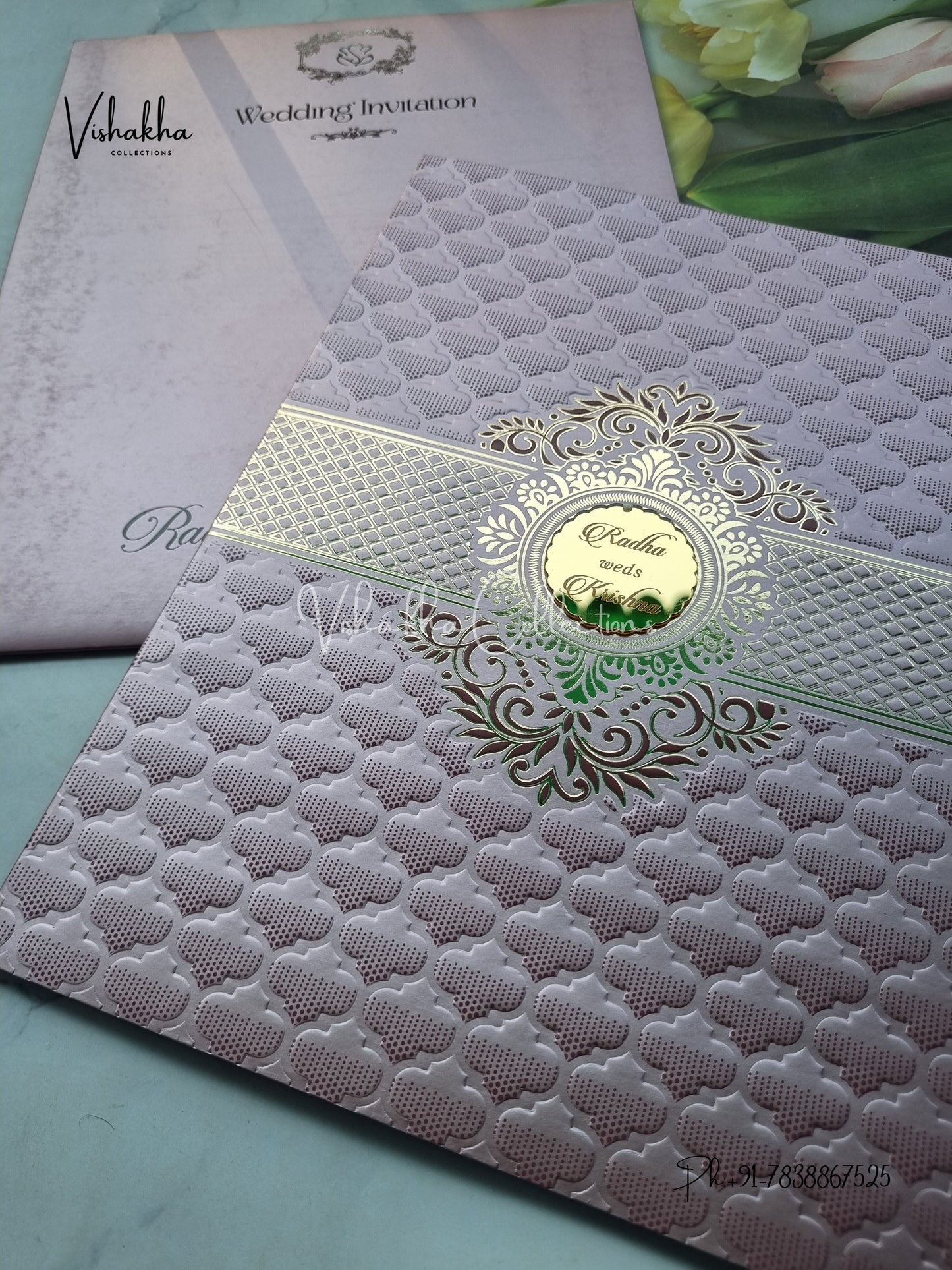 Hindu Muslim Christian Sikh Colored invitation Cards SN-43