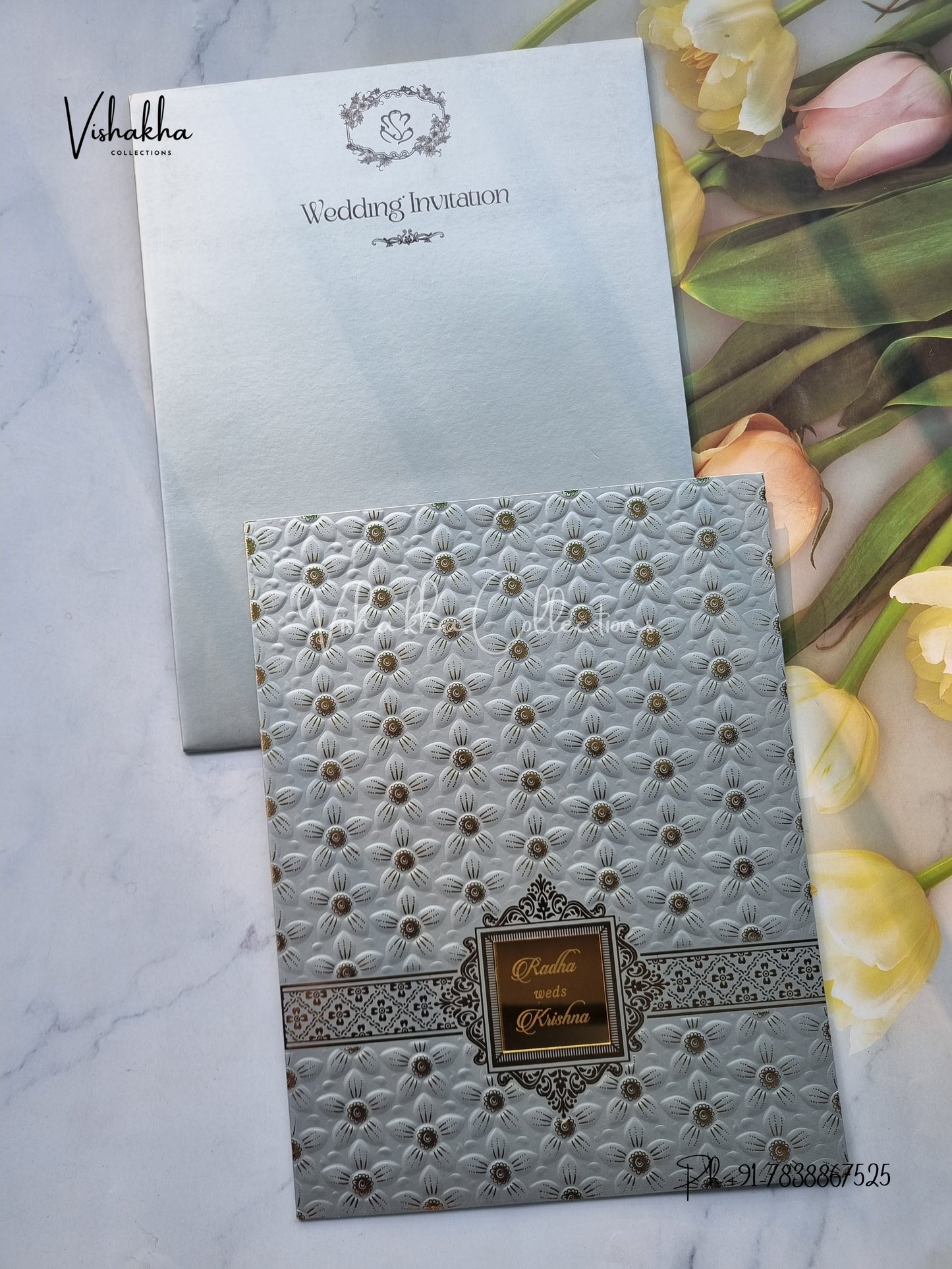 Hindu Muslim Christian Sikh Colored invitation Cards SN-45