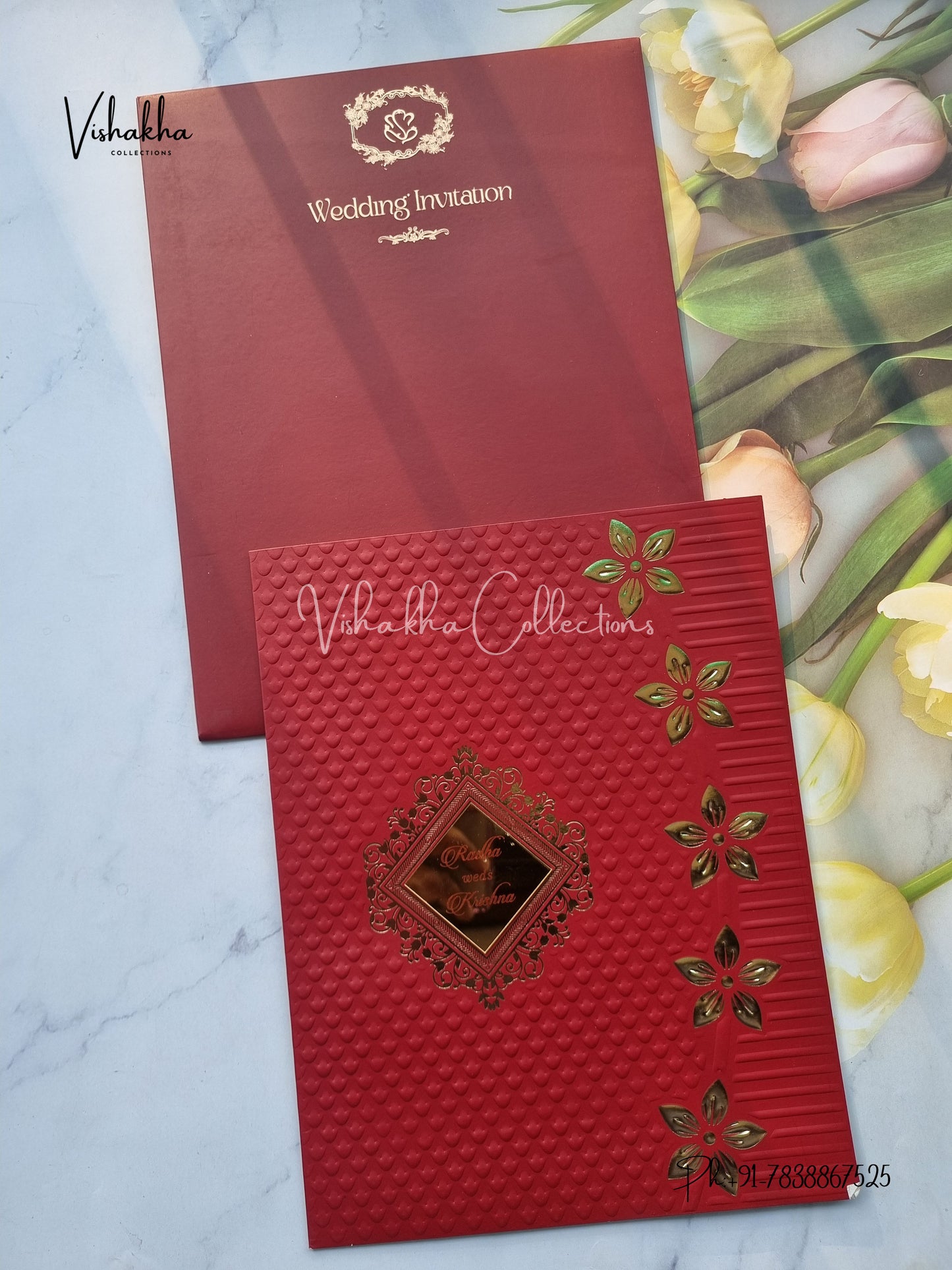 Hindu Muslim Christian Sikh Colored invitation Cards SN-51