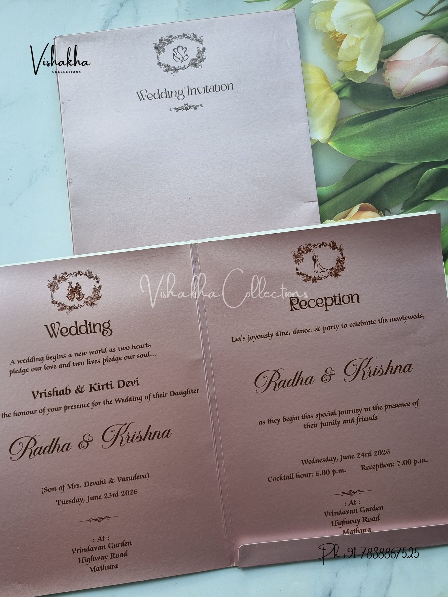 Semi Box Colored invitation Cards SN-53