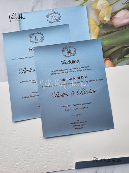 Semi Box Colored invitation Cards SN-54