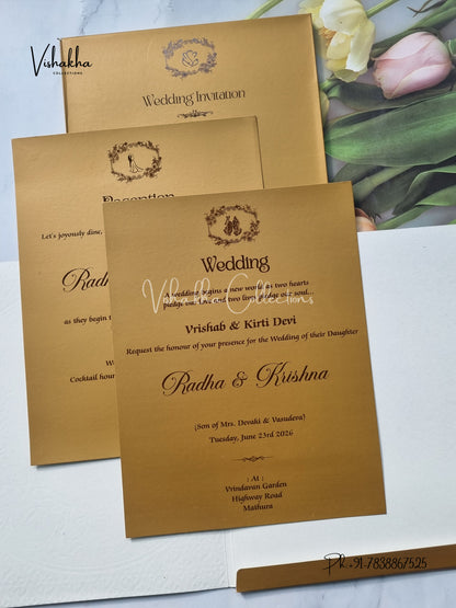 Semi Box Colored invitation Cards SN-57