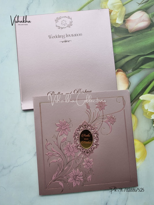 Semi Box Hindu Muslim Christian Sikh Colored invitation Cards SN-61