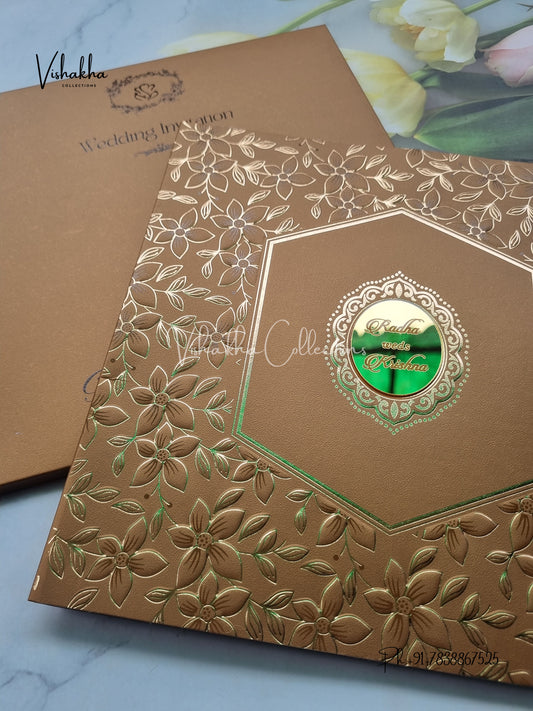 Semi Box Hindu Muslim Christian Sikh Colored invitation Cards SN-65