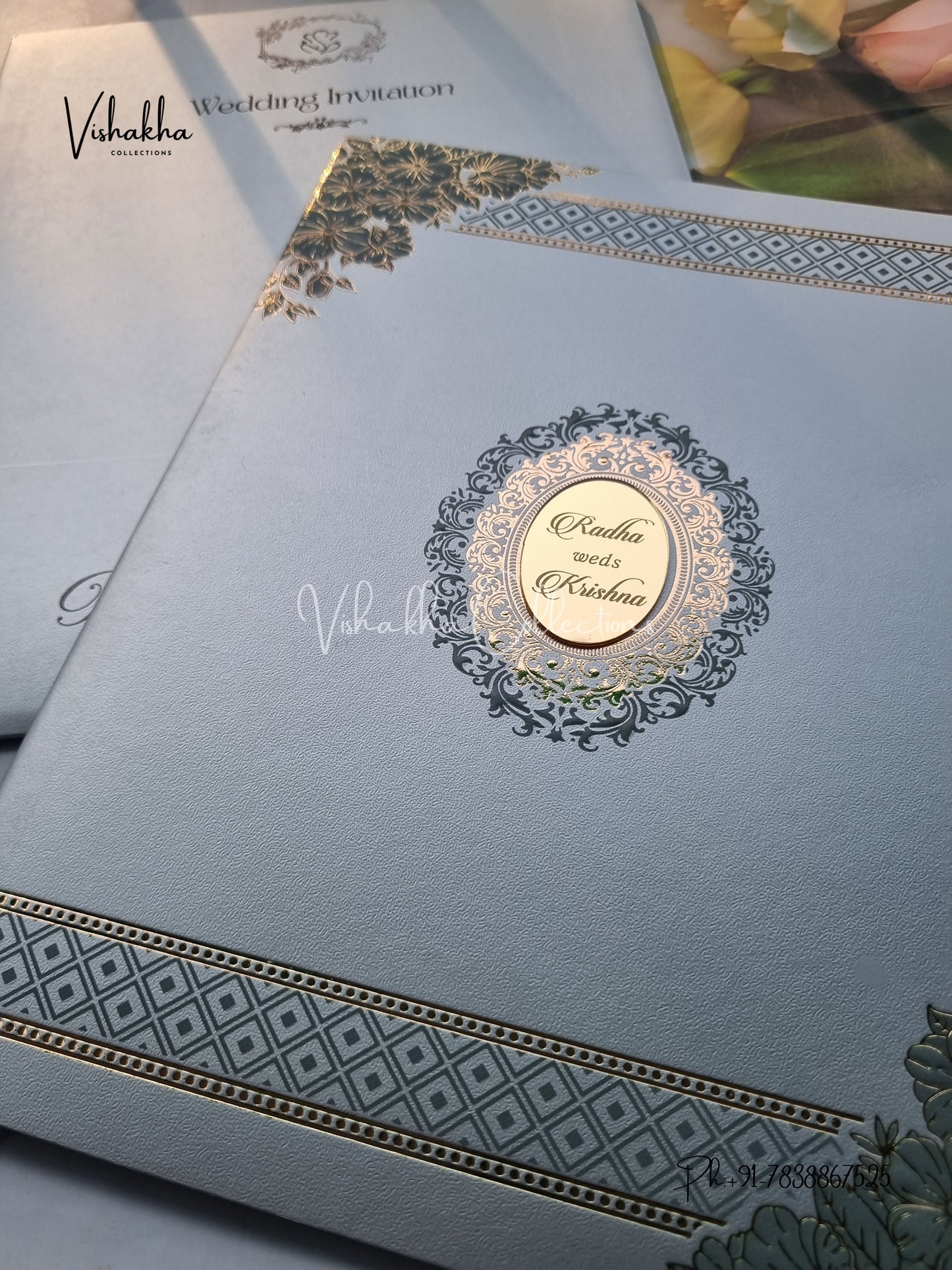 Hindu Muslim Christian Sikh Colored invitation Cards SN-67