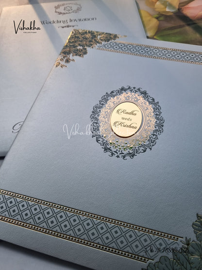 Hindu Muslim Christian Sikh Colored invitation Cards SN-67