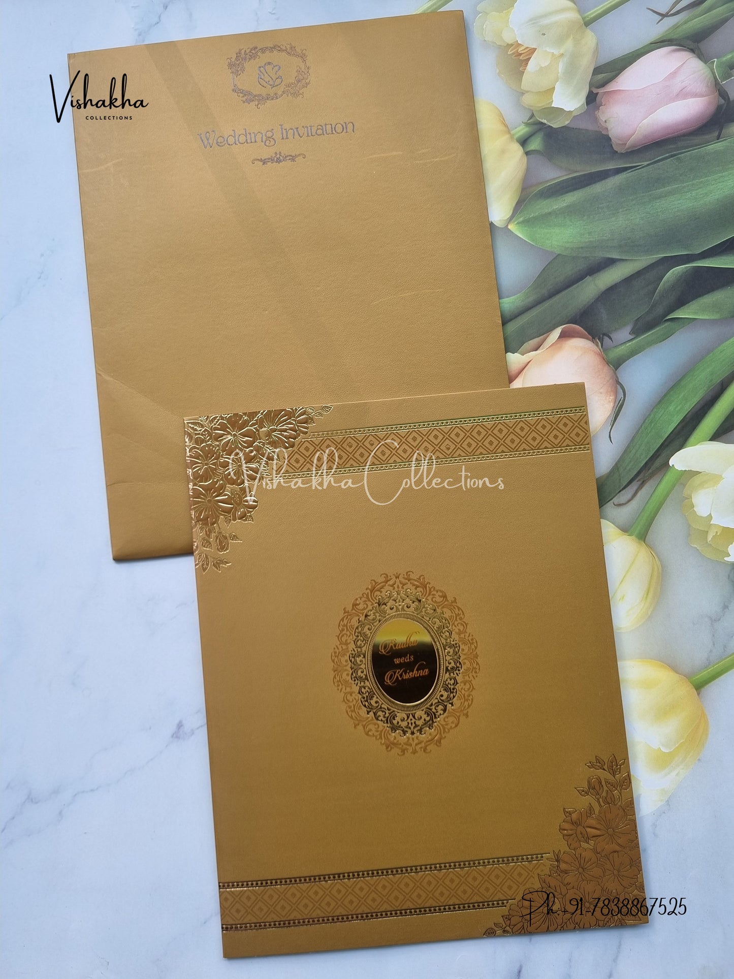 Hindu Muslim Christian Sikh Colored invitation Cards SN-68