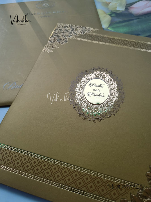 Hindu Muslim Christian Sikh Colored invitation Cards SN-68