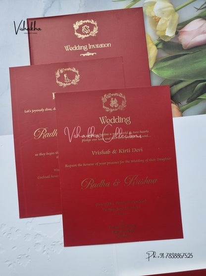 Semi Box Colored invitation Cards SN-72