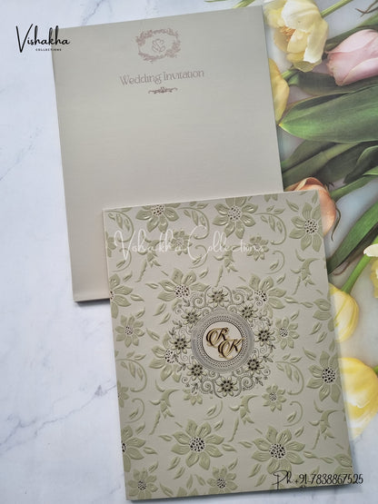 Semi Box Hindu Muslim Christian Sikh Colored invitation Cards SN-74