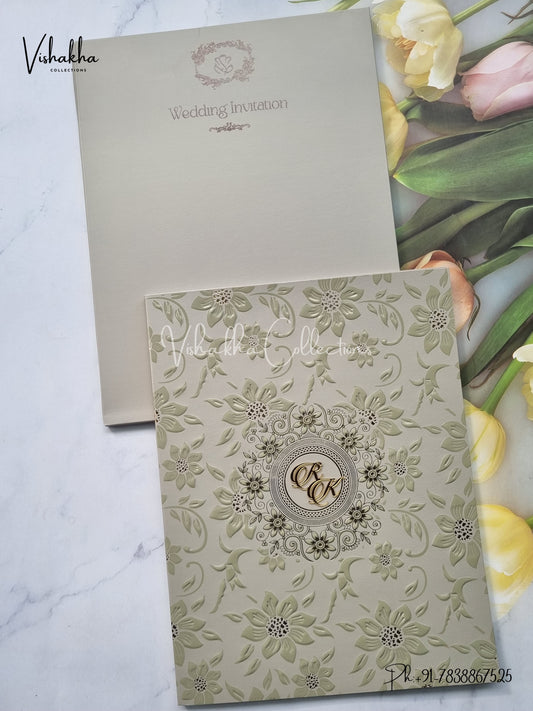 Semi Box Hindu Muslim Christian Sikh Colored invitation Cards SN-74