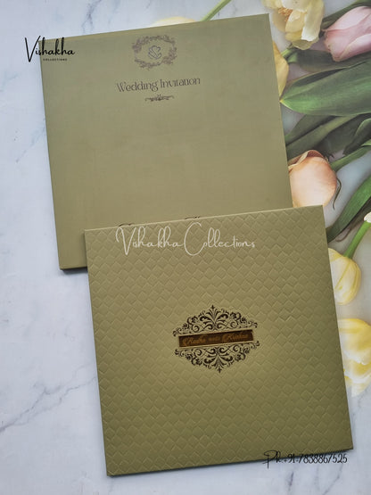 Hindu Muslim Christian Sikh Padded invitation Cards SN-77