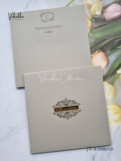 Hindu Muslim Christian Sikh Padded invitation Cards SN-78