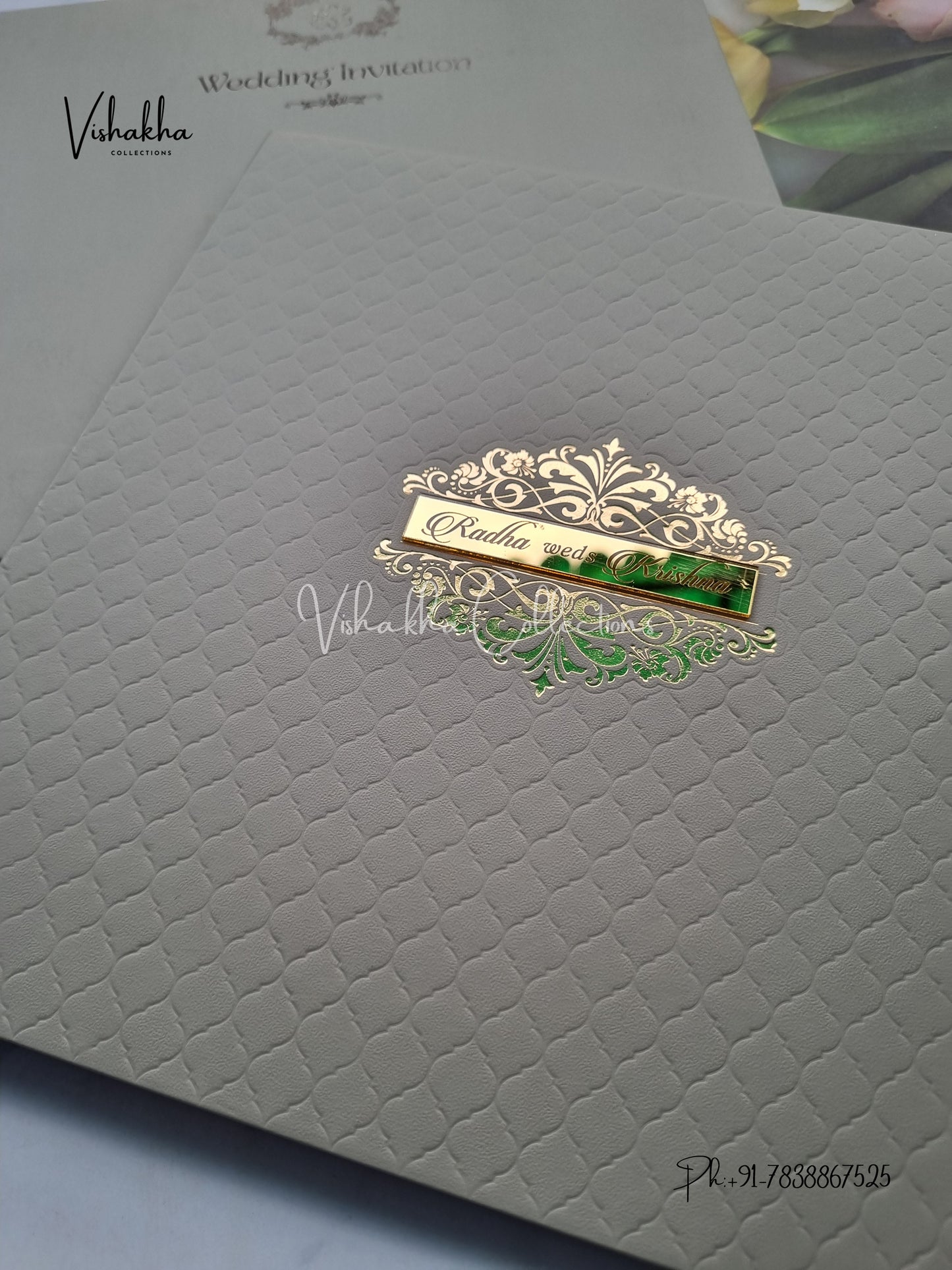 Hindu Muslim Christian Sikh Padded invitation Cards SN-78