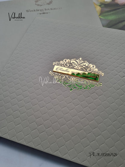 Hindu Muslim Christian Sikh Padded invitation Cards SN-78