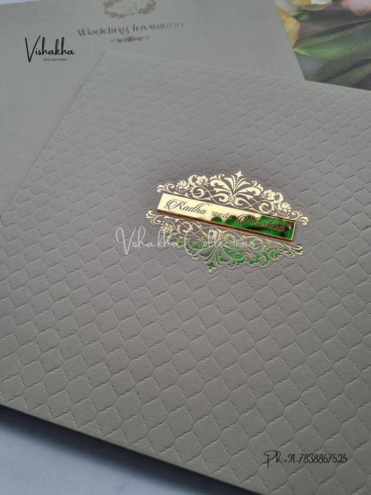 Hindu Muslim Christian Sikh Padded invitation Cards SN-78