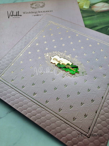 Hindu Muslim Christian Sikh Padded invitation Cards SN-79