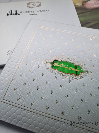 Hindu Muslim Christian Sikh Padded invitation Cards SN-80