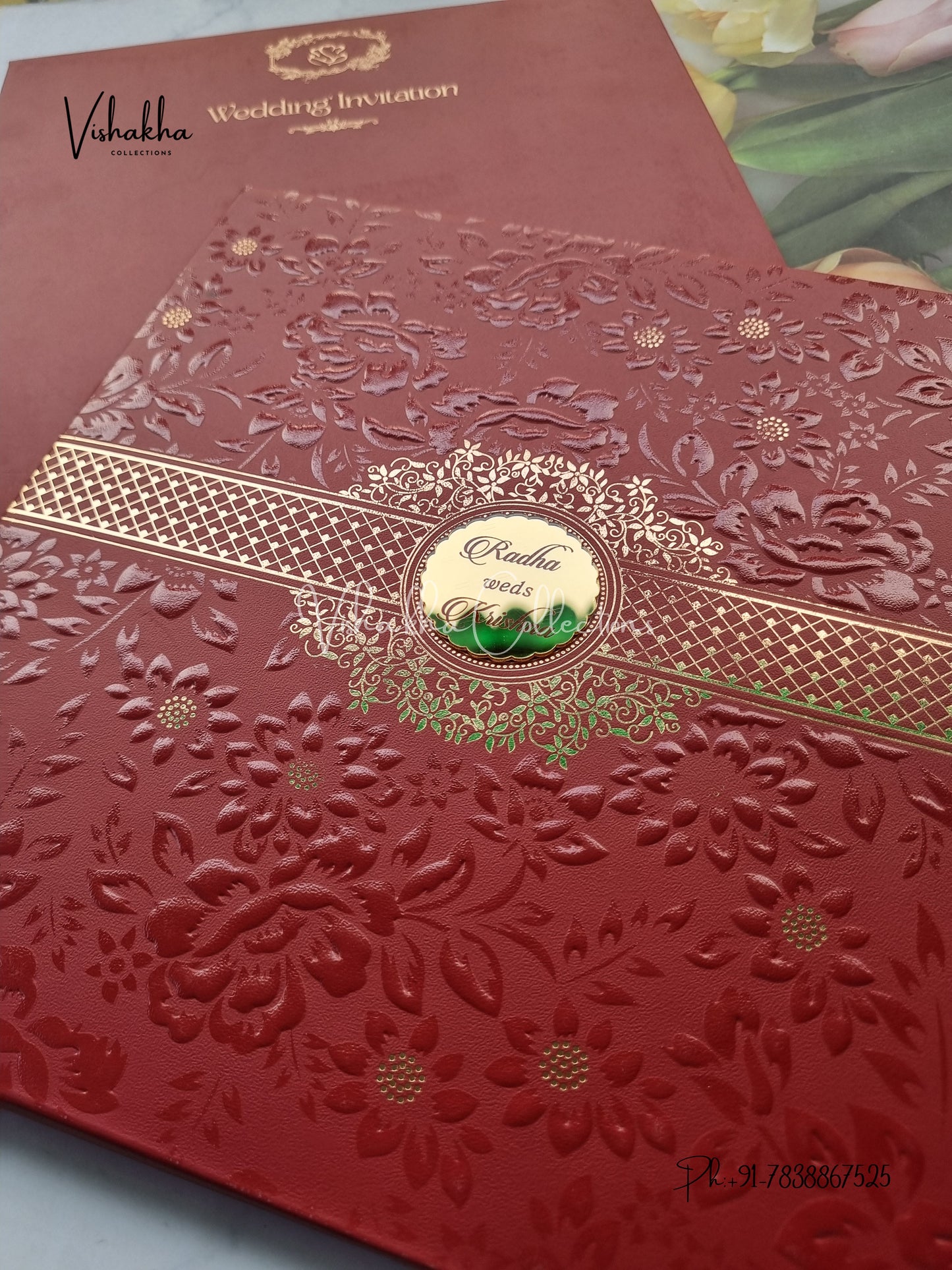 Hindu Muslim Christian Sikh Padded invitation Cards SN-82