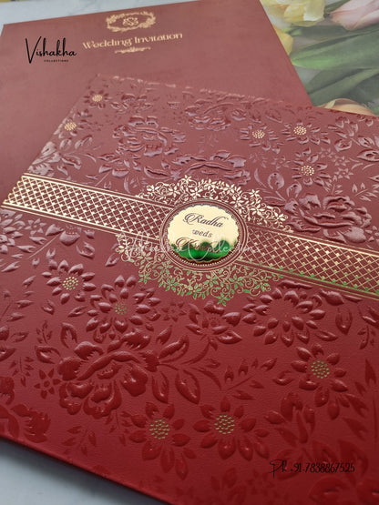 Hindu Muslim Christian Sikh Padded invitation Cards SN-82