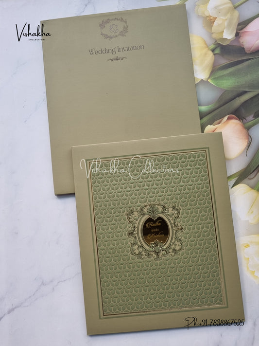 Hindu Muslim Christian Sikh Padded invitation Cards SN-83