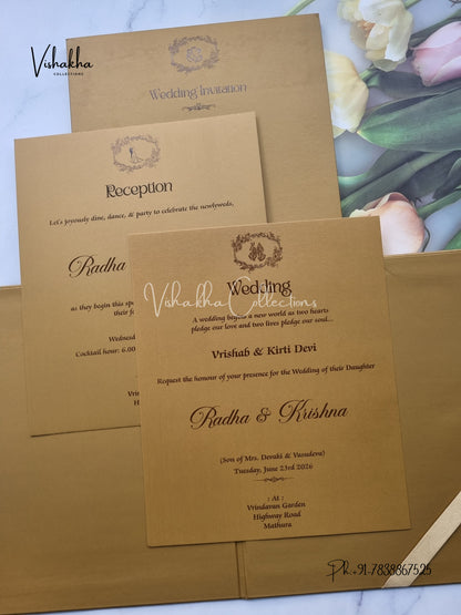 Hindu Muslim Christian Sikh Padded invitation Cards SN-84