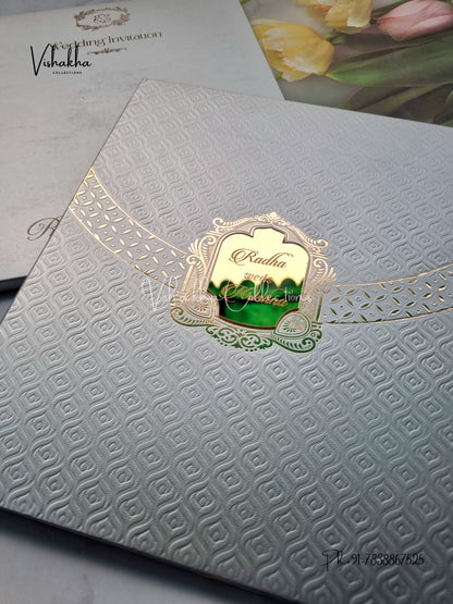 Hindu Muslim Christian Sikh Padded invitation Cards SN-85