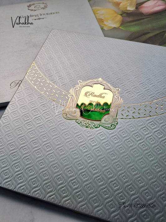 Hindu Muslim Christian Sikh Padded invitation Cards SN-85