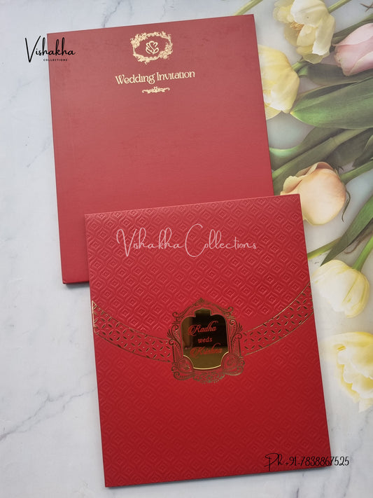 Hindu Muslim Christian Sikh Padded invitation Cards SN-86