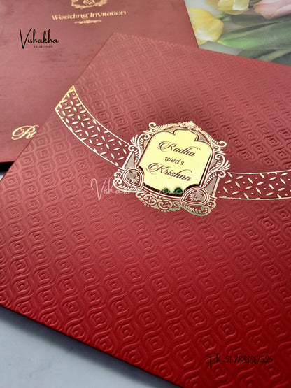 Hindu Muslim Christian Sikh Padded invitation Cards SN-86