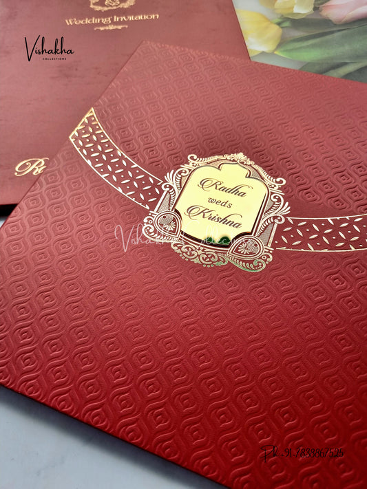 Hindu Muslim Christian Sikh Padded invitation Cards SN-86