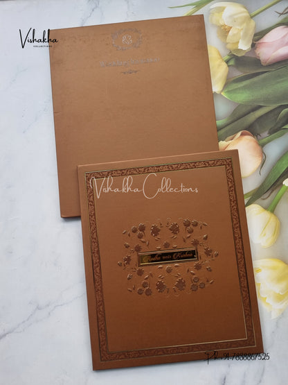 Hindu Muslim Christian Sikh Padded invitation Cards SN-87