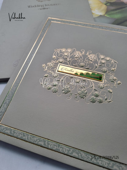 Hindu Muslim Christian Sikh Padded invitation Cards SN-88