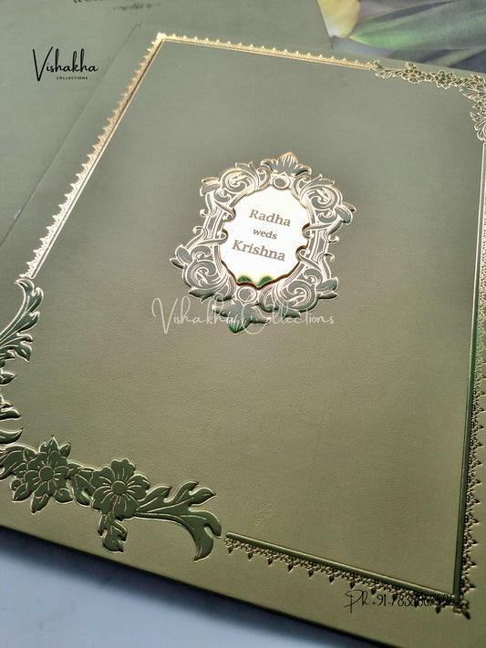 Hindu Muslim Christian Sikh Padded invitation Cards SN-89