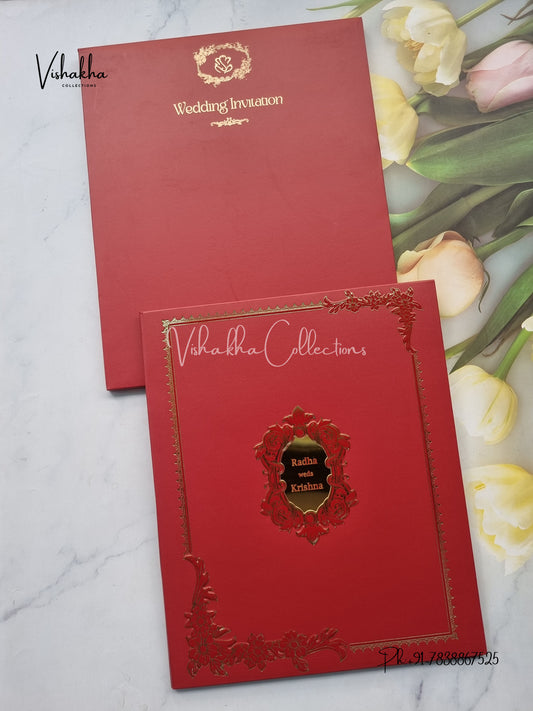 Hindu Muslim Christian Sikh Padded invitation Cards SN-90