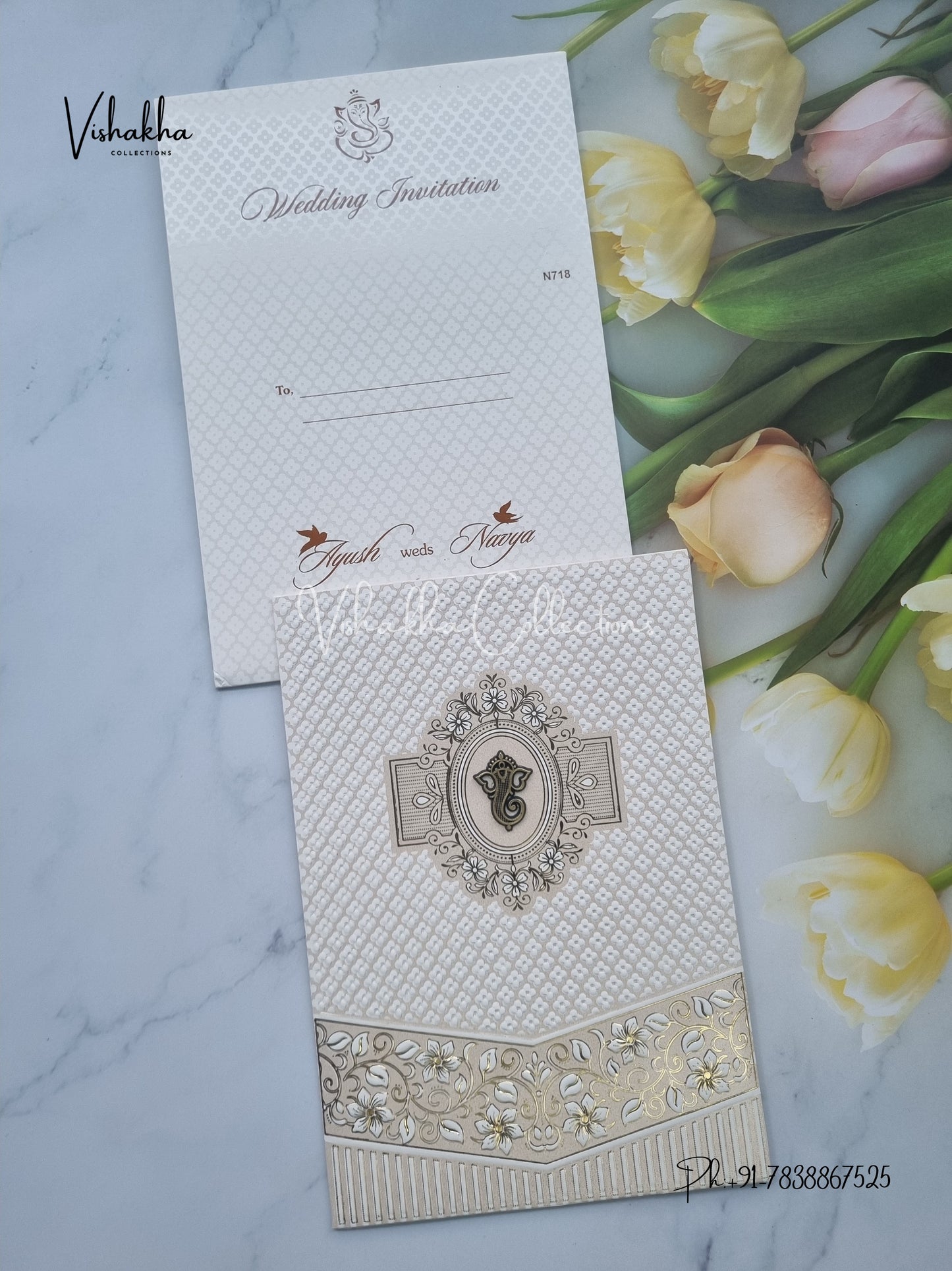 Ganesh Ji Hindu invitation Cards VN-718