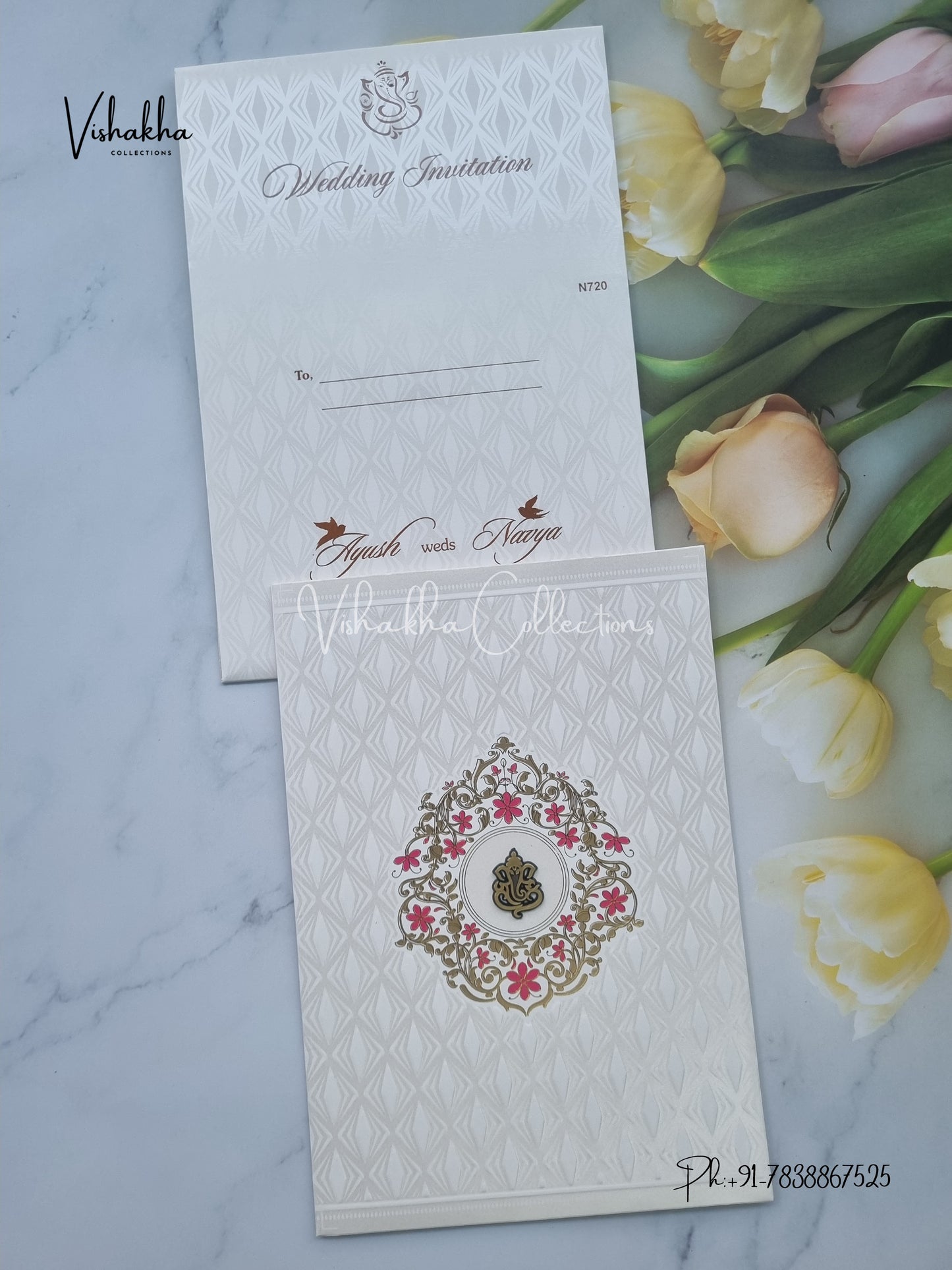 Ganesh Ji Hindu invitation Cards VN-720