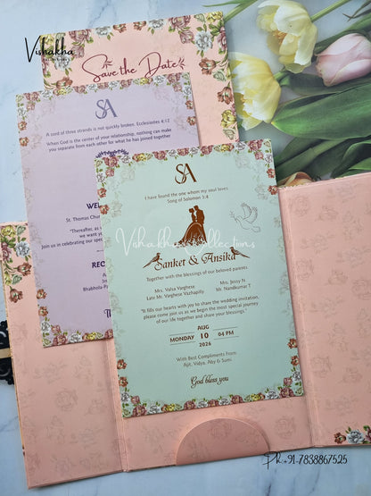 Hathi Hindu Sikh Padded invitation Cards VN-722