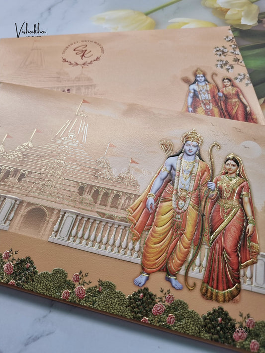 Semi Box Ram Sita Hindu Jain invitation Cards VN-802 – image 2