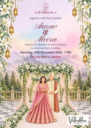 Lily Mandap Wedding Invite